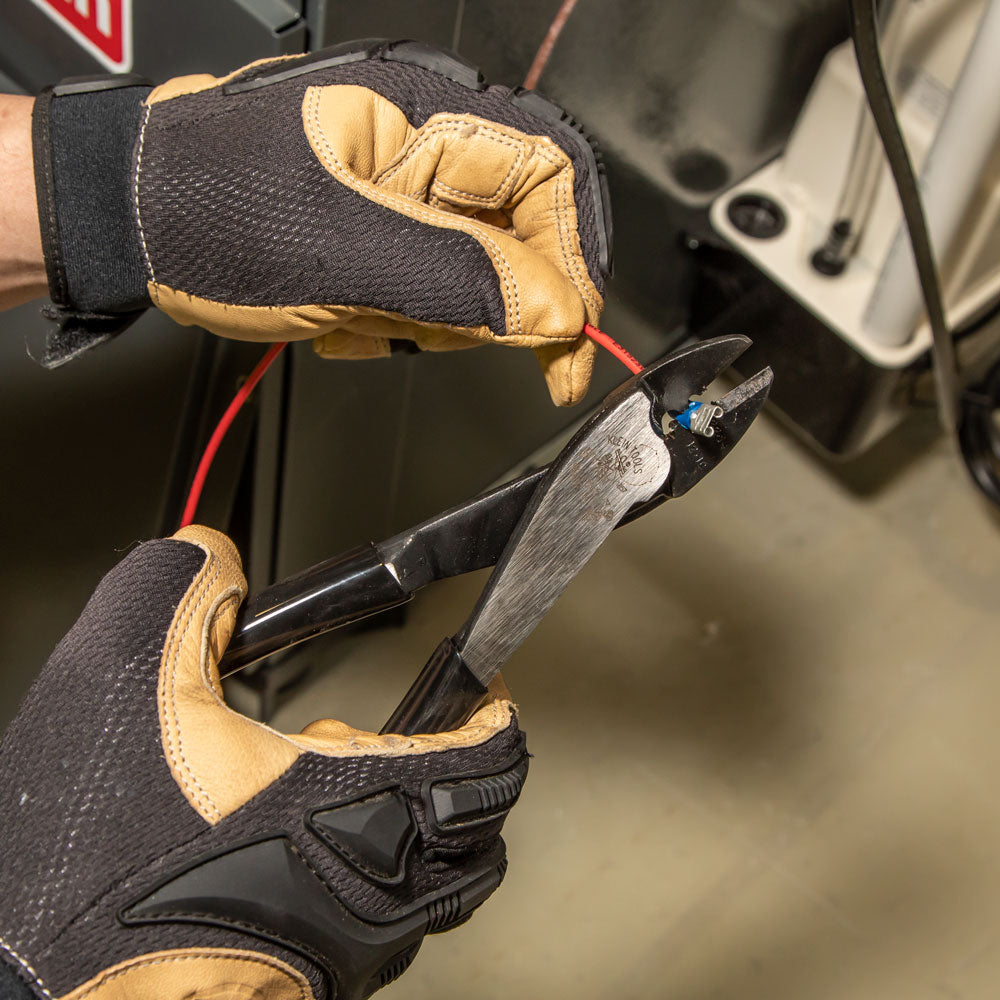 Klein Tools 1006 Crimping and Cutting Tool for Non-Insulated Terminals in use