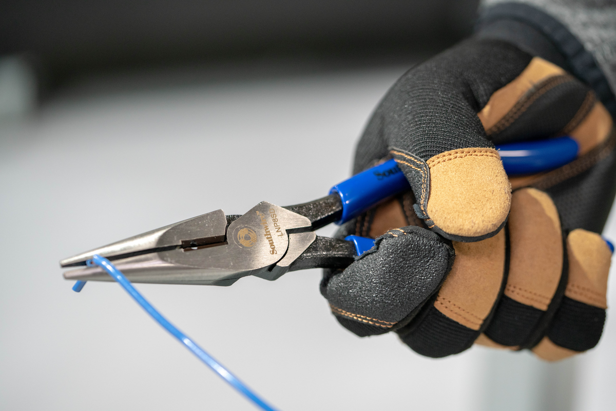 Southwire LNP8SD 8-Inch Long Nose Pliers in use